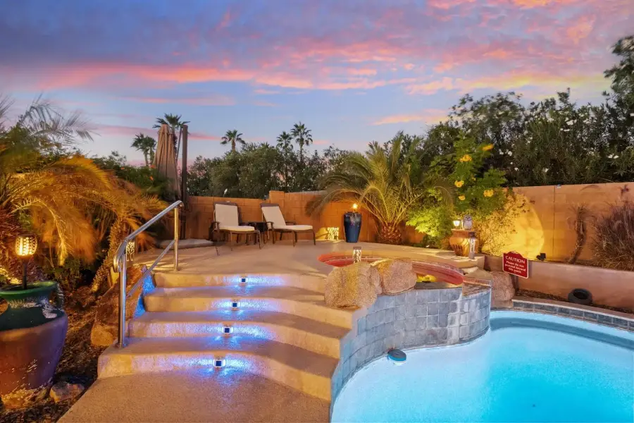 Enjoy the beautiful colors of our Arizona Sunsets near the pool